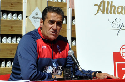 Sandoval en la rueda de prensa previa al Real Madrid (GRJ)