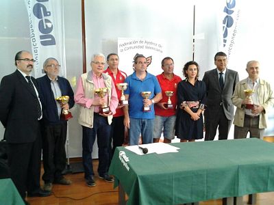 Podio del Campeonato de España de veteranos 