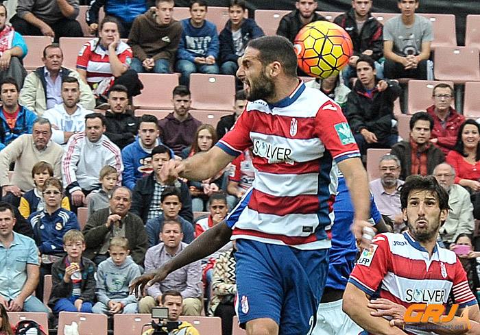 Lombán, en una de las acciones en el partido frente al Betis (BALDO)