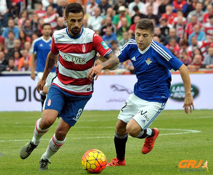 Javi Márquez, durante el partido ante el Betis. (BALDOMERO)