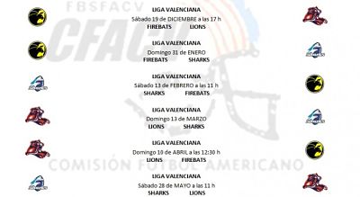 Calendario de la sección femenina de los Lions 