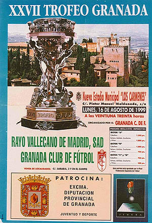 Cartel del XXVII Trofeo Granada que se disputó en 1999