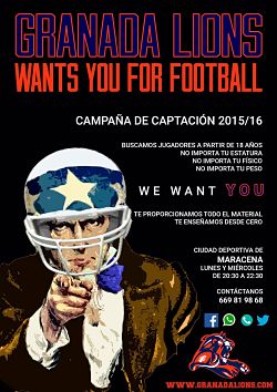 Cartel de la campaña de captación de los Lions 
