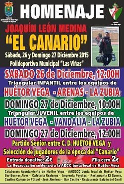 Cartel del homenaje a El Canario 