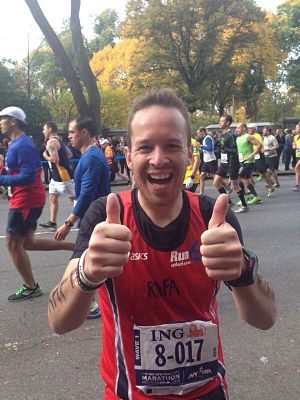 Rafa Vega en la maratón de Nueva York 