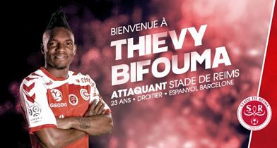 Thievy ya luce los colores del Staade de Reims 