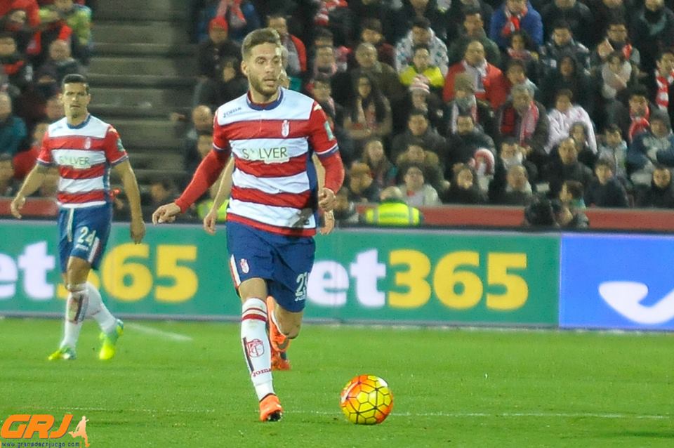 Rochina, durante el último partido ante el Real Madrid. (BALDOMERO)