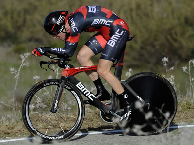 Tejay Van Garderen en un momento de la crono (VUELTAANDALUCIA.ES)