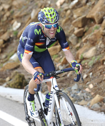 Valverde en un momento de la última etapa (VUELTAANDALUCIA.ES)