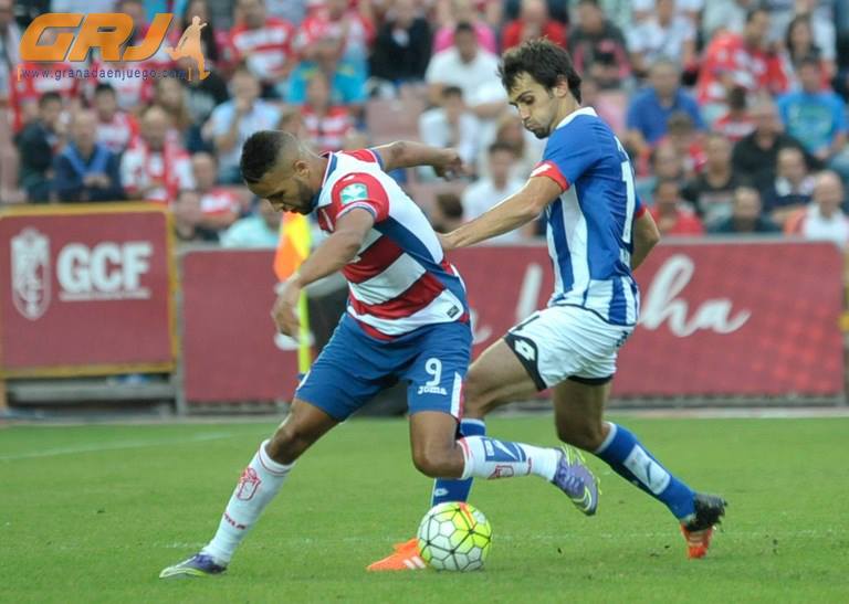 El Arabi en una acción del encuentro de ida ante el Depor (BALDOMERO)