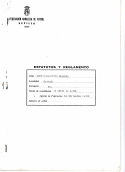 Estatutos del Granada fechados el 6 de abril 