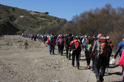 Algunos de los participantes en la ruta 