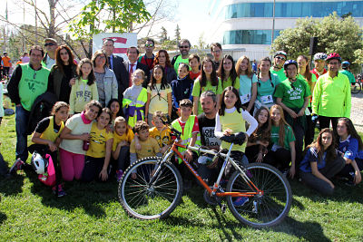 Algunos de los participantes de la ciclo ruta 