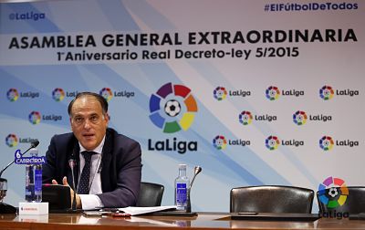 Tebas en la asamblea de la Liga 