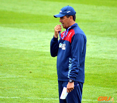 González durante el último entrenamiento de la semana