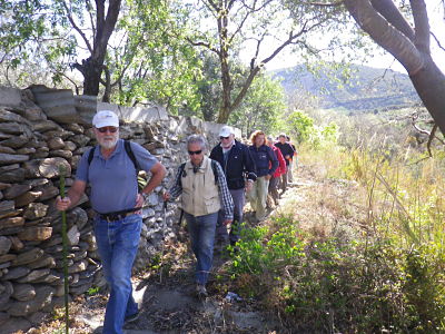 Senderistas en plena ruta