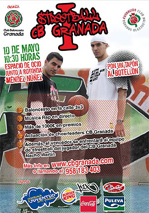 Cartel promocional del Streetball para el 10 de Mayo