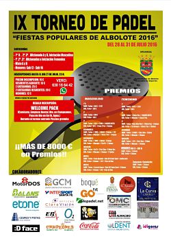 Cartel del torneo de padel 