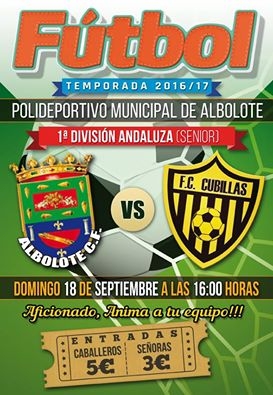 Cartel del encuentro promocional del derbi alboloteño (GRJ)