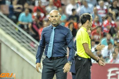 Jémez en el el partido contra el AThletic (J. M. BALDOMERO)