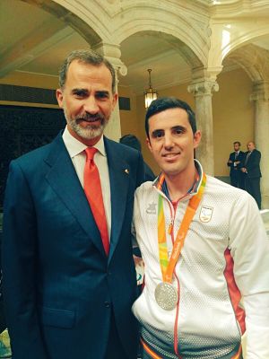 Ruiz durante la recepción en la Casa Real 