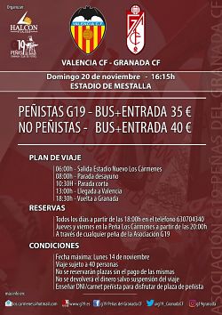 Precios para el viaje a Mestalla 