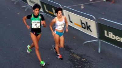 María Pérez durante la prueba 
