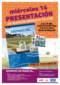 Cartel de la presentaciín del álbum de cromos 