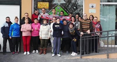 Barral junto a los alumnos del centro 