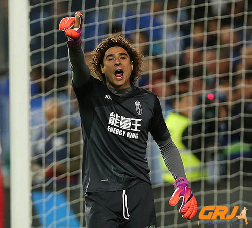 Ochoa en el encuentro jugado ante el Málaga CF (LOF)