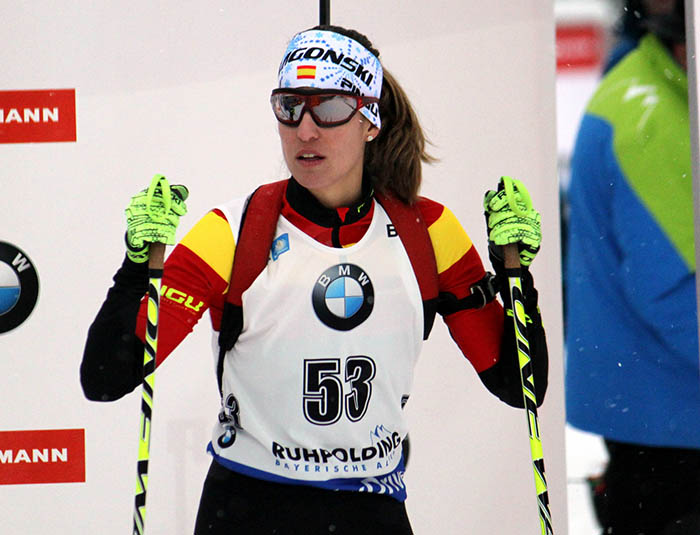 Victoria Padial en la estación de Ruhpolding 