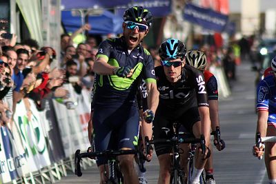 Valverde celebró su triunfo con rabia (JOSÉ VELASCO)