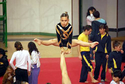 La espectacularidad está marcando los nacionales de Gimnasia acrobática