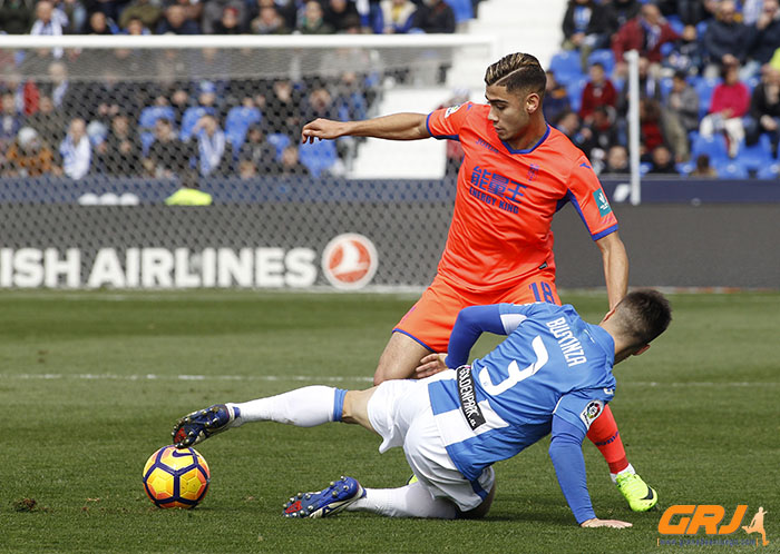 Andreas Pereira en una acción del encuentro ante el CD Leganés (LOF)