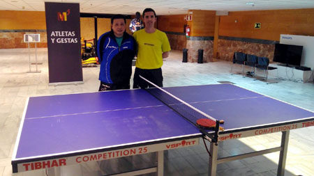 Junito y José Manuel Ruiz en el Museo del Deporte de Granada (GRJ)