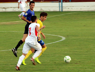 Jorge Vela en un partido de esta temporada