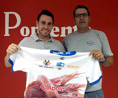 Diego Delgado junto a Antonio Guardeño, presidente del Loja CD