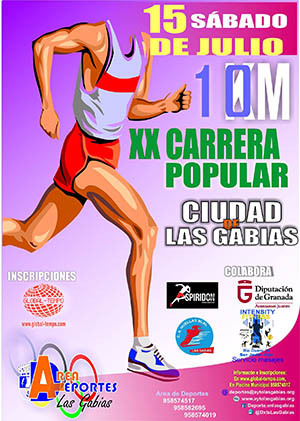 Cartel de la prueba que se celebra en Las Gabias