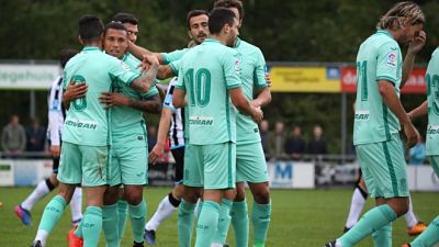 Machis celebra el tanto de la sentencia 