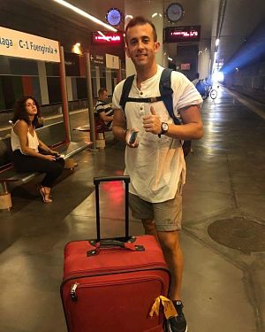 Pedrosa, el día que inició su viaje a la India 