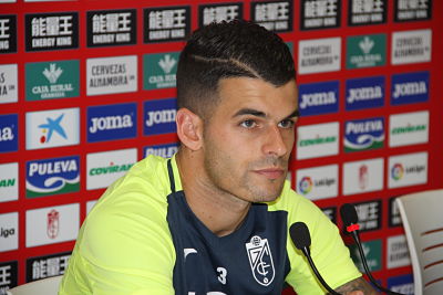 Álex Martínez, en un momento de la rueda de prensa (GRJ)