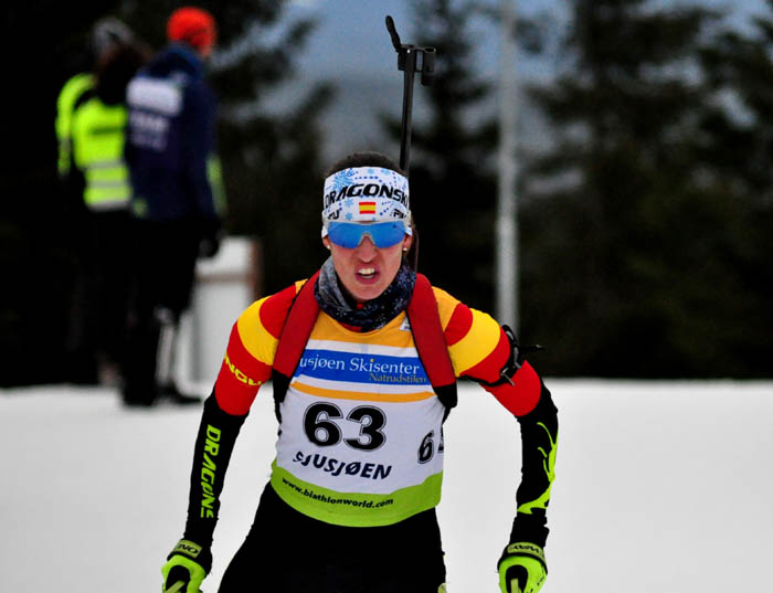 Victoria Padial en un momento de la prueba de Sprint en Sjusjoen