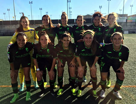 Once inicila del equipo femenino que saltó a jugar ante el Hispalis (GRANADA CF)