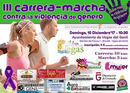 Vegas del Genil celebrará la III carrera para luchar contra la violencia de género