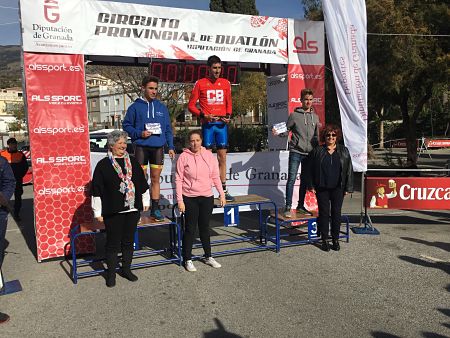 Podium del II Duathlon Ciudad de Orgiva