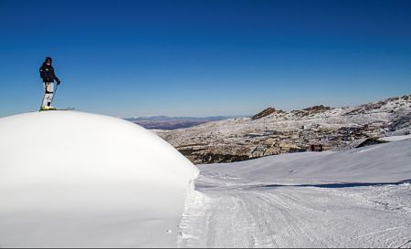 Acumulacion de nieve en la Loma de Dilar