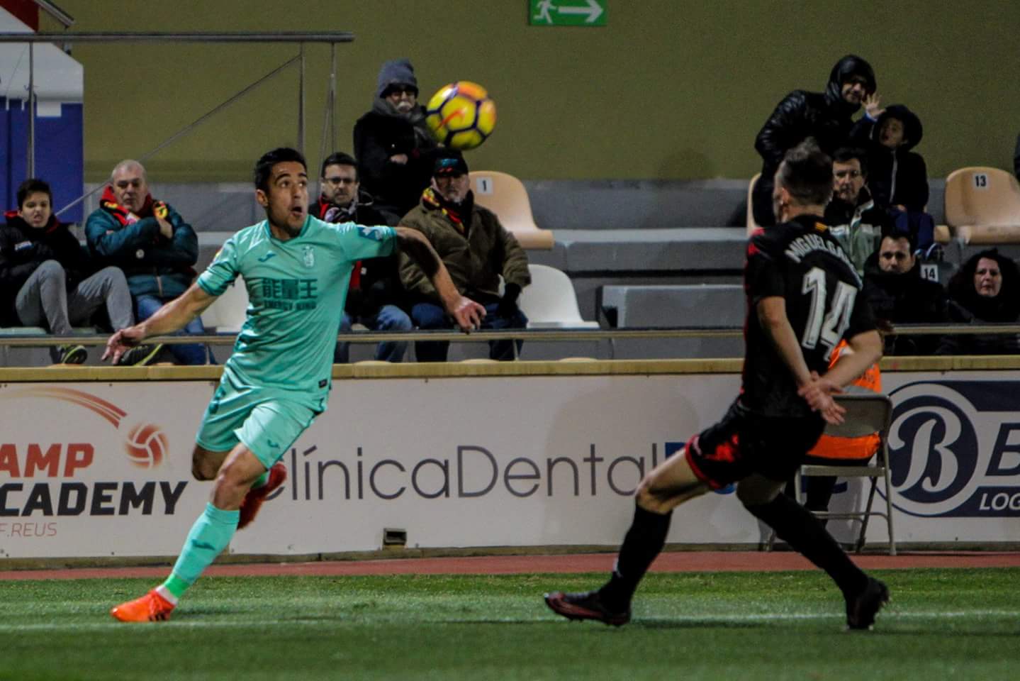 Pedro, en una acción del último partido en Reus. (LOF)