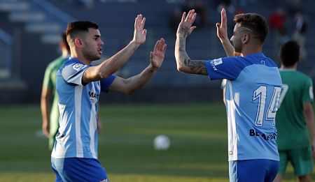 El Atlético Malagueño celebra uno de los goles ante el Atarfe (MALAGA CF)