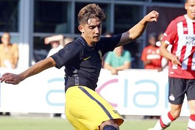 Ballesteros durante su etapa en el filial del Atlético 