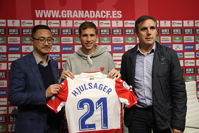 Salvador, en la presentación de Hjulsager 